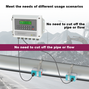 Clamp-On Ultrasonic <b>Flow</b> <b>Meter</b> | High-Accuracy Non-Invasive Liquid <b>Flow</b> Sensor | Pipe-Mounted for Chemical/HVAC/<b>Water</b> Treatment - Product Image 5