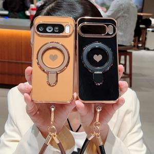 Étui de dragonne magnétique antichoc en TPU de luxe avec porte-anneau en plastique pour google <span class=keywords><strong>Pixel</strong></span> 10 Pro XL <span class=keywords><strong>6</strong></span>.8 7a 8a 9a 8 Pro - Product Image 5