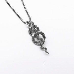 Yunnique-collar unisex con colgante de serpiente de acero de titanio, estilo Punk Hip Hop, joyería de moda con forma de animal - Product Image 4