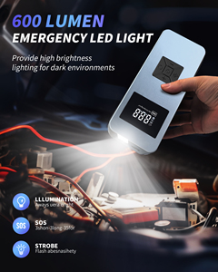 New arrivals công cụ xe nhảy khởi động 12V khẩn cấp Xe pin Booster gói với máy nén khí có thể sạc lại 150PSI lốp inflators - Product Image 5