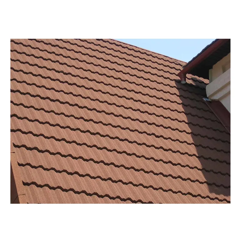 폭풍 방지 좋은 가격 제조 중국 방수 컬러 석재 금속 지붕 시트 주택 건축용 건축 자재