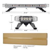 Barre lumineuse LED TIR mini slim de 30 pouces, ambre, bleu, rouge, vert, blanc froid, lampe d'avertissement pour la modification
