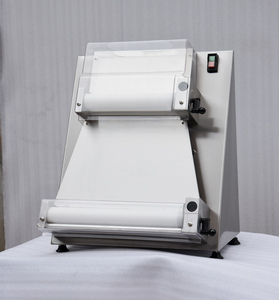 Esquiladora de masa de pizza automática eléctrica de China, esquiladora de masa industrial máquina de fabricación de base de pizza rodillo de masa usado - Product Image 2