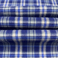 Tissu de chemise en molleton tissé à carreaux teint en fil, de haute qualité, vente en gros, 60% polyester, 40% coton, pour chemises pour femmes et hommes