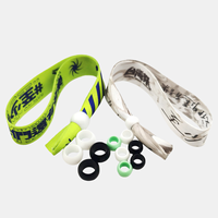 Bracelet en tissu tissé personnalisé avec impression par sublimation et logo, bracelet en ruban thermocollant pour festival, bracelet RFID en tissu pour événement