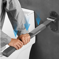 Barres de sécurité pour baignoire, poignées de douche pour personnes âgées, barre de maintien rabattable pour salle de bain, support de main pour toilettes, barre de maintien 27,6 pouces