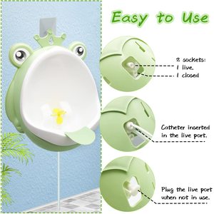 Urinoir d'apprentissage pour enfants, modèle 'Frog Pee Training', pour l'apprentissage de la propreté des bébés, WC mural pour garçons - Product Image 5
