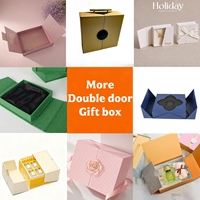 Boîte à bijoux en carton coulissante personnalisée pour safran et ginseng, boîte cadeau à double porte avec doublure en éponge, emballage pour cadeaux uniques