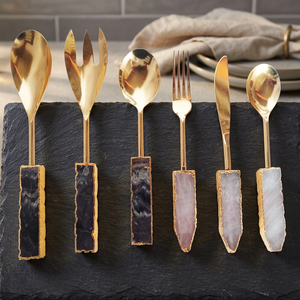 Rose, Améthyste, Cristal-Cuillère, Fourchette et Couteaux - Product Image 3