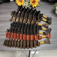 Mèches à tresser sans nœuds pré-étirées, longues, ondulées profondes, en vrac, 100% cheveux humains vierges Remy, pour extensions DIY style bohème