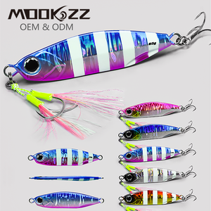 Señuelo de Pesca de Metal de Doble Anzuelo Resistente, 60g 80g 100g, para Caballa, Caballa <span class=keywords><strong>Española</strong></span>, Cola de Caballo, Pesca en Agua Salada, Señuelos Duros Luminosos - Product Image 1