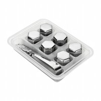 Offre Spéciale – Ensemble de Pierres Réutilisables Hexagonales en Acier Inoxydable pour Refroidir les Boissons, Idéal pour le Bar