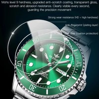 Montre automatique mécanique avec mouvement Seiko 3205, cristal saphir, résistance à l'eau 20 BAR, double acier inoxydable, 41 mm, livraison directe