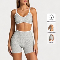 Ensemble de yoga sans couture à séchage rapide pour femmes, vêtements de sport, soutien-gorge de sport push-up, short de yoga taille haute pour femmes, vêtements de sport