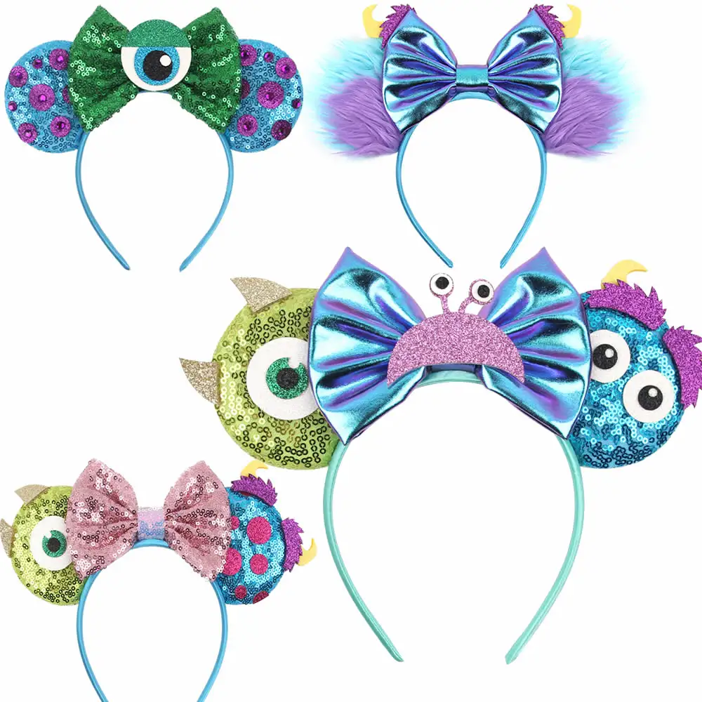 Q31206 Hair Accessories Cartoon Hair Hoop Character Monsters inspired handmade Mouse Ears park ears headbands