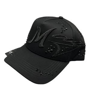Gorras de Béisbol Vintage de Lujo Negras al por Mayor <span class=keywords><strong>para</strong></span> Mujer Joven con Pedrería, Gorras El Mago con Visera Curva - Product Image 6