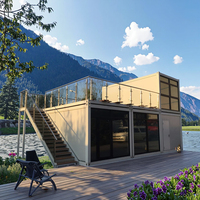 Respectueux de l'environnement Deux étages Mobile Tiny House Maison Pliante Préfabriquée Maison détachable pour Hôtel Shopping Store