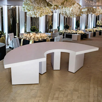 Luxus S-Form Serpentine Kids Esstisch Moderne Acryl-Kunststoff möbel für Veranstaltungen und Partys im Freien