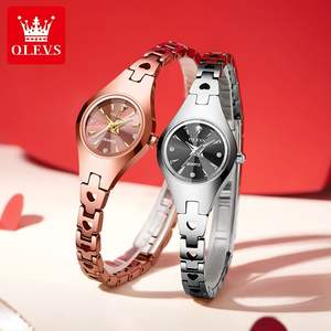 OLEVS 7082 Montre à quartz authentique pour femme avec bracelet en acier tungstène - Style unique et montre polyvalente 2025 - Product Image 2