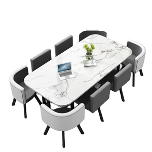 Bàn Đào tạo ghế đàm phán hình chữ nhật 2m đặt bàn hội nghị nhỏ tiếp tân Bắc Âu hiện đại - Product Image 5