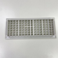 Grille de ventilation double déflecteur réglable en plastique pour système CVC