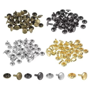 Fabricant de rivets décoratifs, rivets à double capuchon de 6 mm pour la fabrication de bagages et l'installation sur les sacs en cuir. - Product Image 1