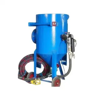 Mais recente Design Preço Razoável Portátil Dustless Água Molhada Máquina De Jateamento De Areia, Sand Blaster Pot Com Roda Móvel