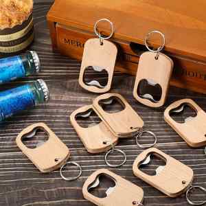 Wooden Keychain Bottle Opener Blanks Unfinished Engraving Bulk for Wedding Birthday Party Favors DIY Promotion Gift Supplies - Product Image 3