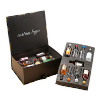 Emballage de boîte cadeau en cercle en relief personnalisé tampon or chaud ensemble de liqueur cadeau de chocolat emballage de boîte en carton rigide