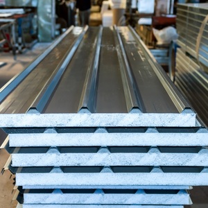 <span class=keywords><strong>Panel</strong></span> Sándwich EPS para Casa, <span class=keywords><strong>Teja</strong></span> de Acero Corrugado de Color, Paneles Sándwich Metálicos con Aislamiento Térmico para Ahorro de Energía para Fábrica - Product Image 2