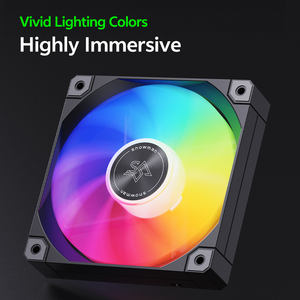 SNOWMAN Venta caliente 120mm PWM 4pin 5V ARGB Ventilador de <span class=keywords><strong>caja</strong></span> <span class=keywords><strong>con</strong></span> ventilador Hub y control remoto Alta luz Bajo ruido <span class=keywords><strong>Pc</strong></span> Ventilador de refrigeración para juegos - Product Image 2