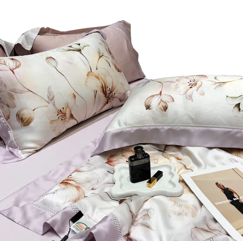 100% organic tencel lyocell bedding set bedsheet set hot sale product