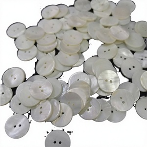 Natural Mother of Pearl River Shell 2 Hole Shirt <b>Buttons</b> Eco Friendly Polished Flatback Round Sewing <b>Buttons</b> Wholesale - Product Image 1