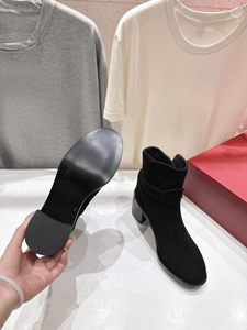 Fashion Pull On Mid Heel Chelsea <b>Boots</b> with Chunky Sole for Ladies Autumn Winter Outings Valentinoing - Product Image 6