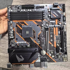 Carte <span class=keywords><strong>m</strong></span>ère de jeu Gigabyte B450M <span class=keywords><strong>Aorus</strong></span> Elite d'occasion, DDR4 128 Go, double canal, SATA, micro-ATX, pour ordinateur de bureau - Product Image 3