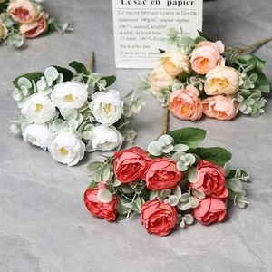 6 Roses <span class=keywords><strong>en</strong></span> Soie Réalistes Simulées, Roses Multicolores <span class=keywords><strong>de</strong></span> Tianjin, Décoration <span class=keywords><strong>de</strong></span> Mariage Noble et Élégante, Fleurs Artificielles <span class=keywords><strong>en</strong></span> <span class=keywords><strong>Gros</strong></span> à Prix Abordable - Product Image 5