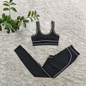 Tute da <span class=keywords><strong>donna</strong></span> personalizzate di alta qualità gilet Crop Top e Leggings 2 pezzi Set pantaloni <span class=keywords><strong>Casual</strong></span> da jogging due pezzi Set abiti da <span class=keywords><strong>donna</strong></span> - Product Image 6