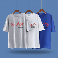 T-shirt tendance à manches courtes imprimé floral et lettres pour homme, style été, texture rétro en pur coton