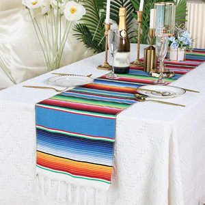 Camino de mesa de algodón con logotipo impreso personalizado, <span class=keywords><strong>manteles</strong></span> grandes <span class=keywords><strong>para</strong></span> Fiesta Mexicana, decoración de comedor, nuevo producto, punto rectangular - Product Image 5