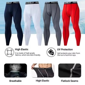 Rắn Màu Mỏng Phù Hợp Với Đàn Hồi Eo Người Đàn Ông Của Xà Cạp Thể Thao Phòng Tập Thể Dục Vớ Thể Thao Nén Quần Phòng Tập Thể Dục Quần Người Đàn Ông - Product Image 4