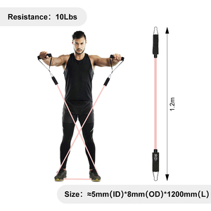 Wholesale Custom Resistance Tube Set with Handles Door Anchor and Ankle Straps for Home Gym Full Body Workout Fitness Equipment - Product Image 6