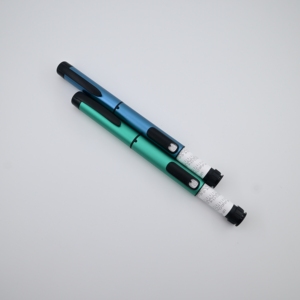 Durable Reusable Packaging Component Metal Body Rubber Stopper Custom Logo Injection <b>Pen</b> Shell <b>Refillable</b> <b>Pen</b> Housing - Product Image 2
