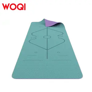 WOQI all'ingrosso Fitness 6mm TPE Yoga tappetino antiscivolo tappetino Yoga di alta qualità con spallacci