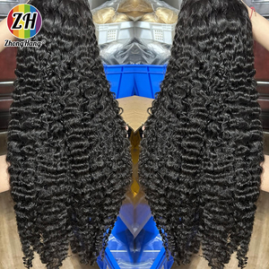 Wig Keriting Burma Mentah India, Wig Frontal Lace HD Penuh 30 Inch Grosir, Wig Rambut Manusia Virgin Peru Mentah 12A Tanpa Lem - Product Image 4
