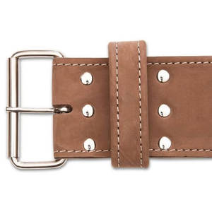 Ceintures en cuir de vachette de couleur personnalisée de haute qualité pour le levage de puissance Top Selling Single & Double Prong avec logo personnalisé - Product Image 5