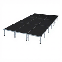 Plateforme de scène en aluminium légère, design pliable, assemblage rapide, scène mobile robuste pour la location de scènes de concert et d'événements