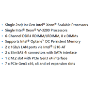 Carte mère de serveur ATX MU71-SU0 avec un seul socket Intel W-3200 P0 (LGA 3647), prise en charge DDR4