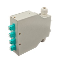 Boîtier de terminaison fibre optique 4 ports 8 fibres LC OM3 multimode sur rail DIN, compatible Ethernet 10G pour réseau LAN d'entreprise et FTTH