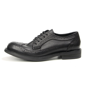 Zapatos de Vestir Formales de Cuero Vacuno de Lujo con Punta Cuadrada, Cordones, Duraderos, Transpirables y Antideslizantes para Hombre, Estilo Brogue Clásico - Product Image 2