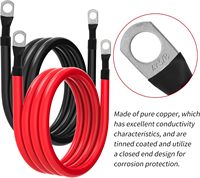 Cables de Inversor de Batería de Cobre Puro de 4AWG, Aptos para Automóviles, Sistemas Solares, Embarcaciones Marinas, Autocaravanas y Motocicletas